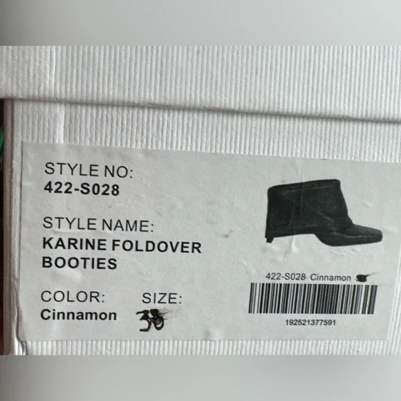 Jonathan Simkhai Karine Booties Foldover Cinnamon Brown Ankle Leather, Size 38EU - Picture 10 of 10